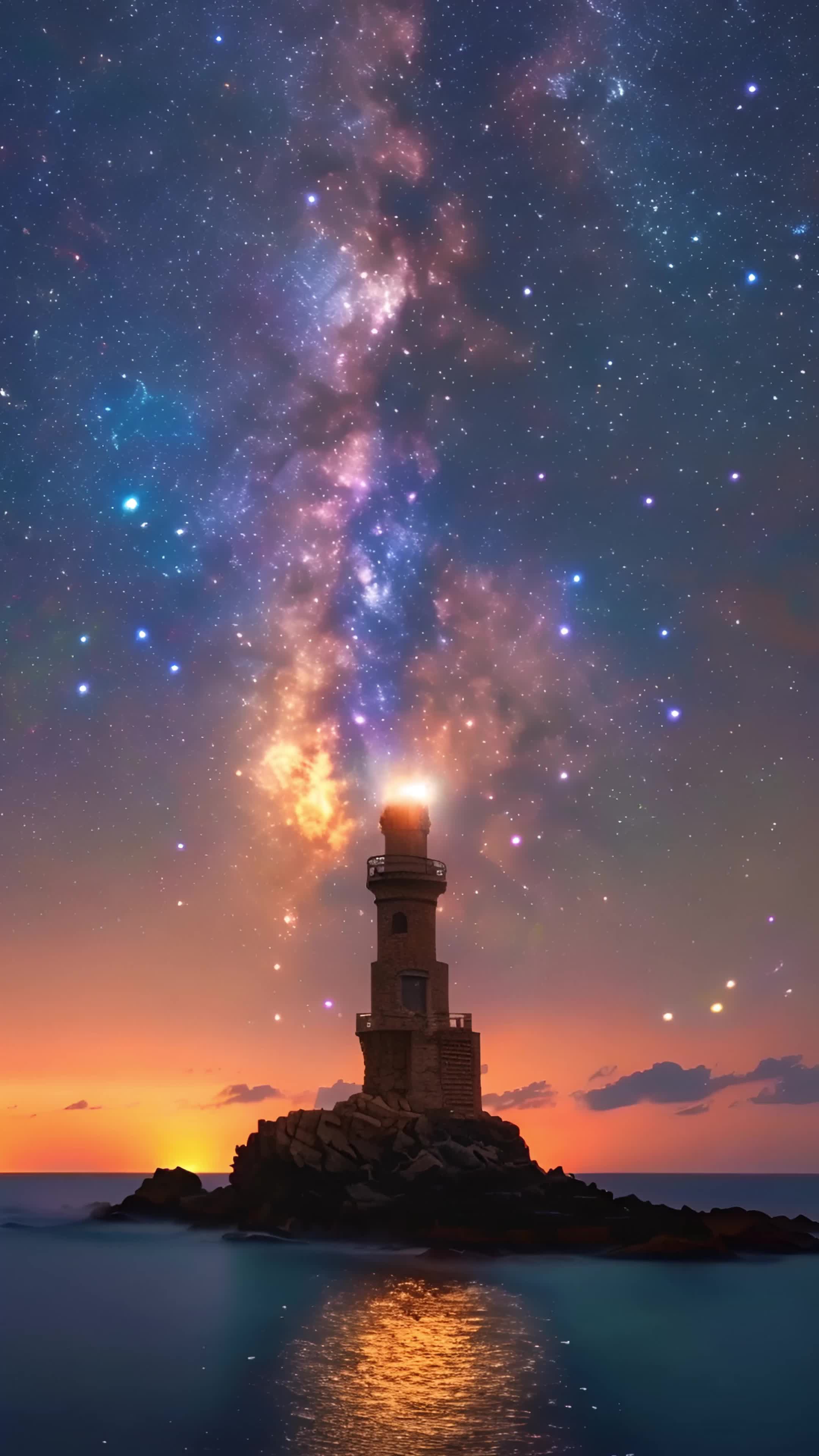 4k星空银河唯美夜空风景素材实拍素材