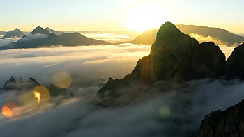 山川高山山峰云海雾景自然风景航拍视频实拍视频素材