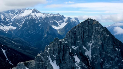 航拍海拔雪山高山山川风景视频
