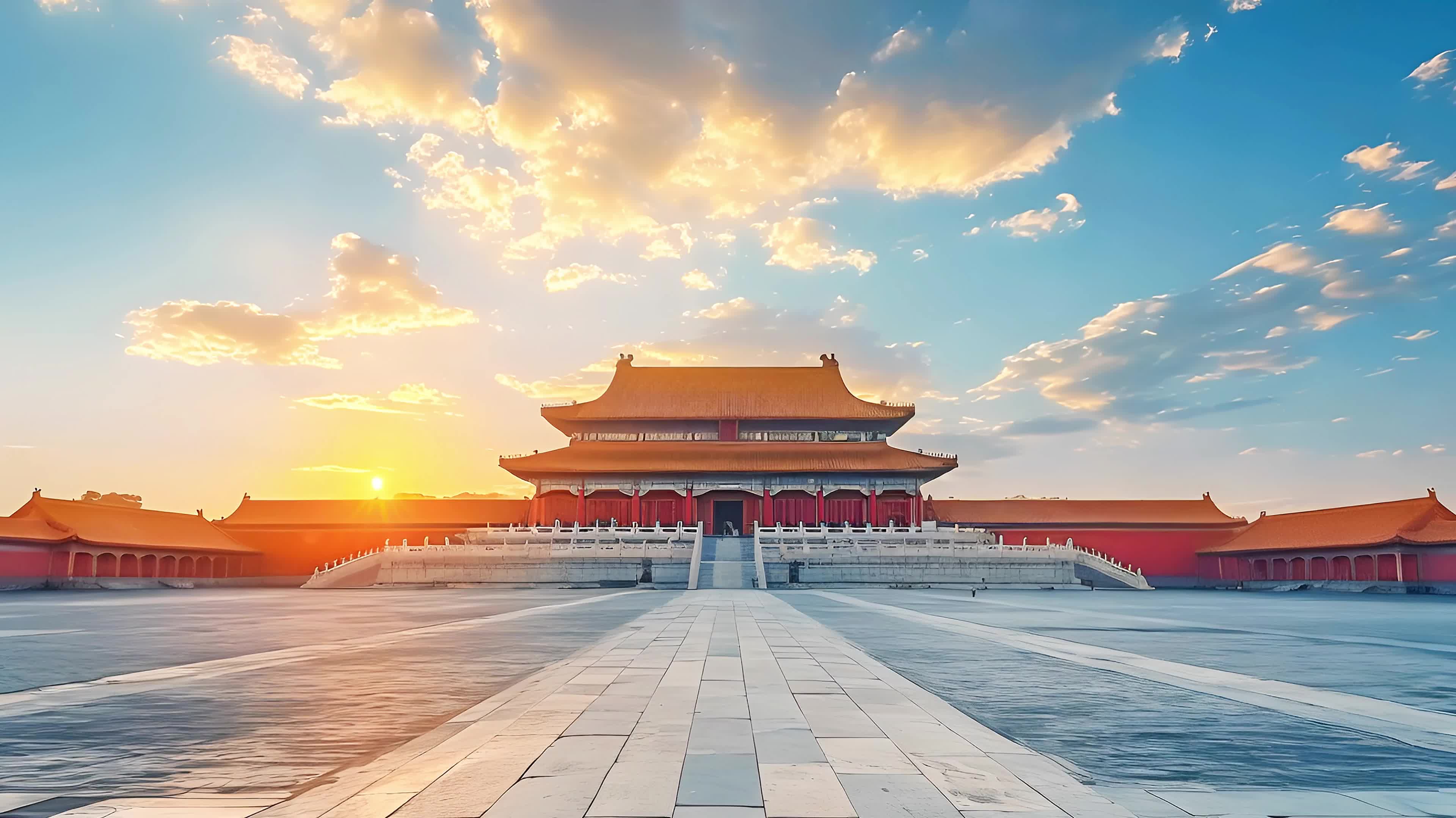 4k著名旅游景点古代建筑素材视频视频特效素材