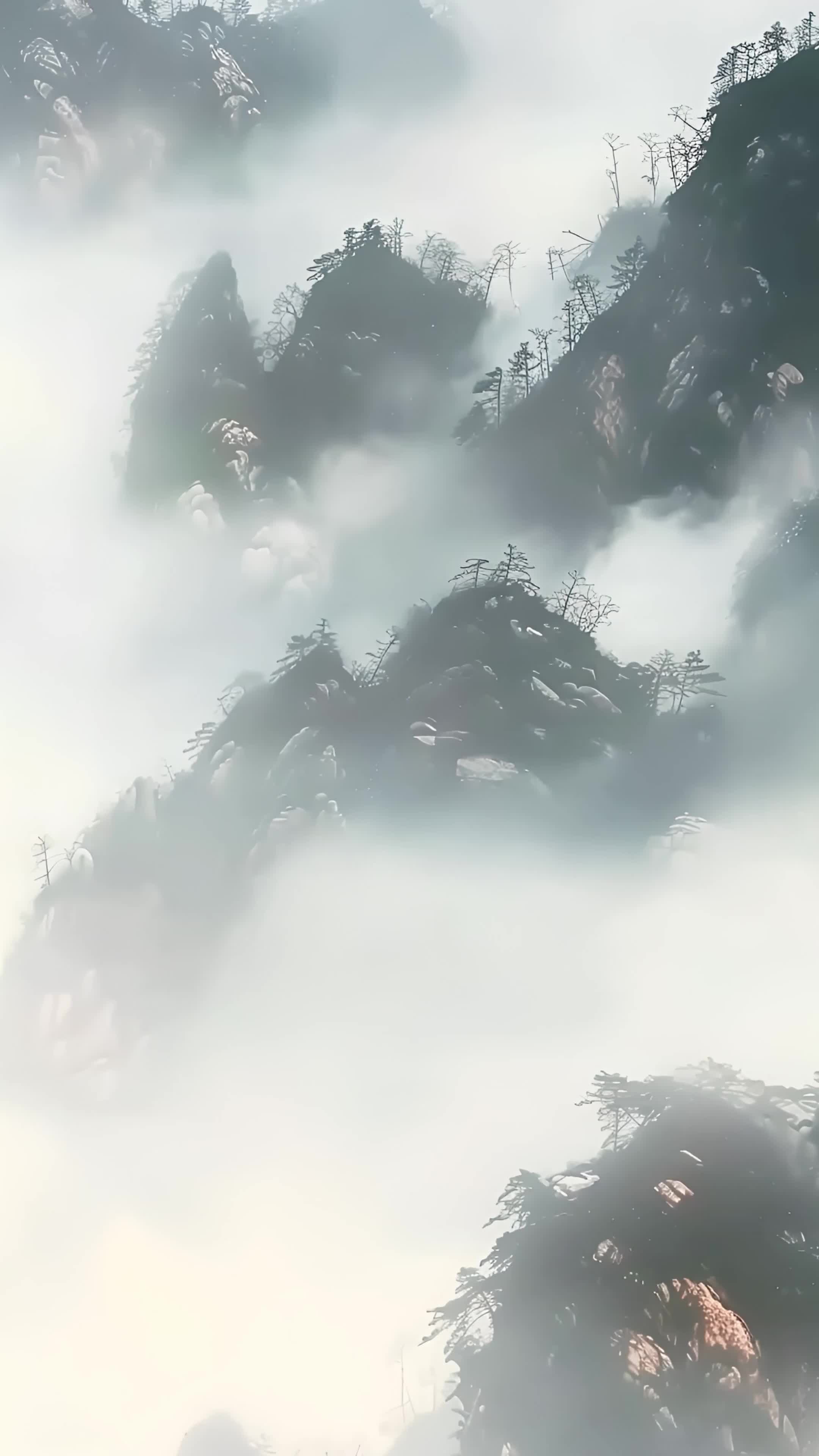 4k国风水墨山水视频背景素材