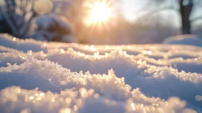 4k冬天雪地风景场景素材实拍视频素材