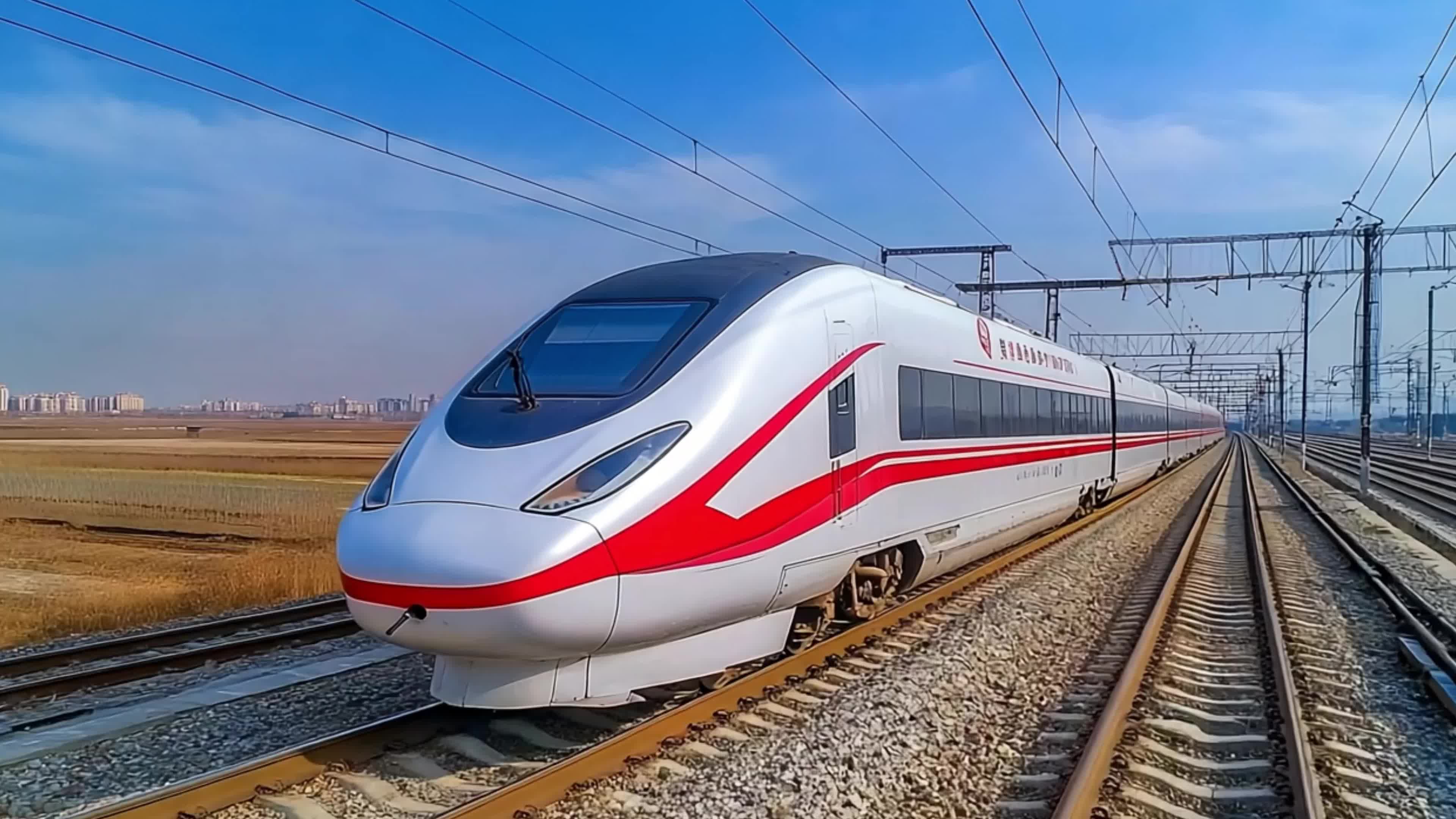 4k交通运输铁路动车高铁视频视频特效素材
