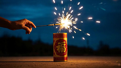 新年过年放鞭炮放炮竹特写爆炸镜头实拍视频素材