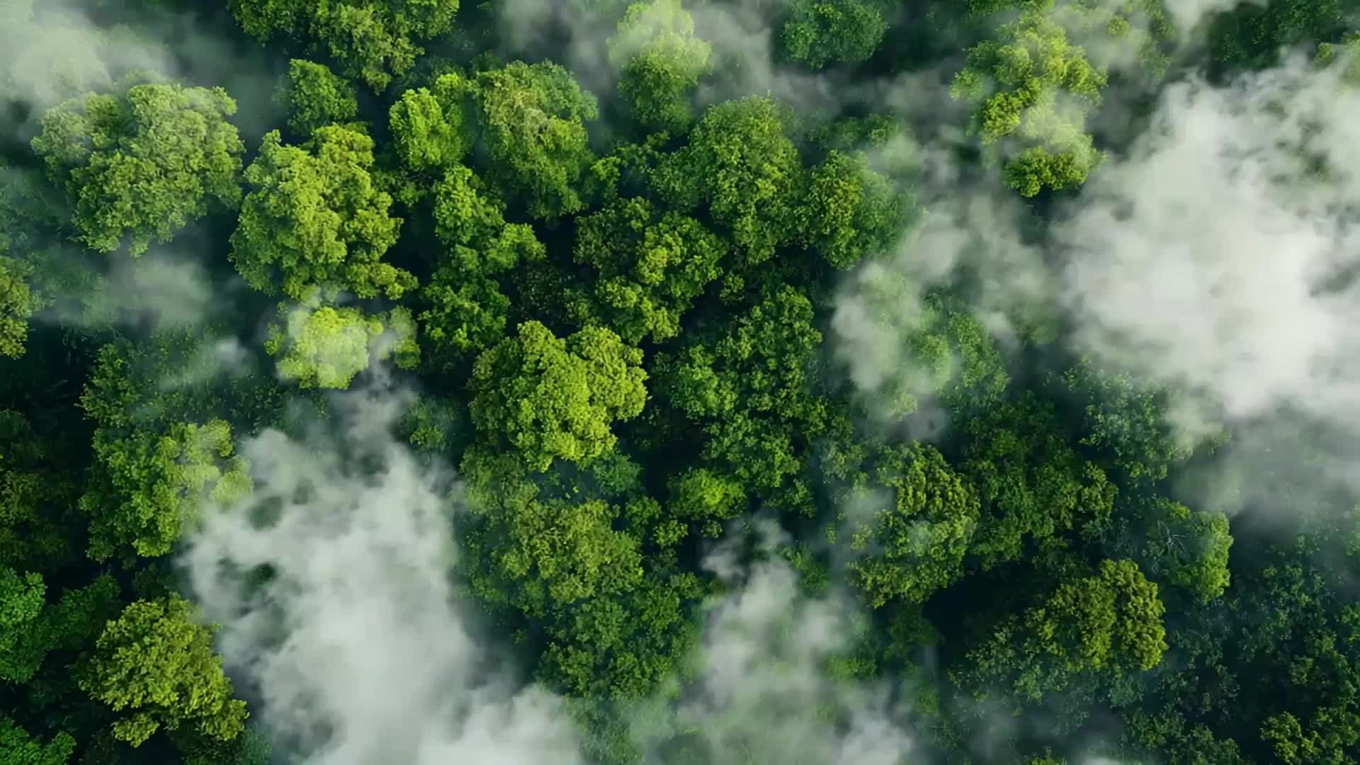 航拍山林森林树木绿色生态素材视频特效素材