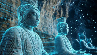 光影佛像数字技术下的文物艺术