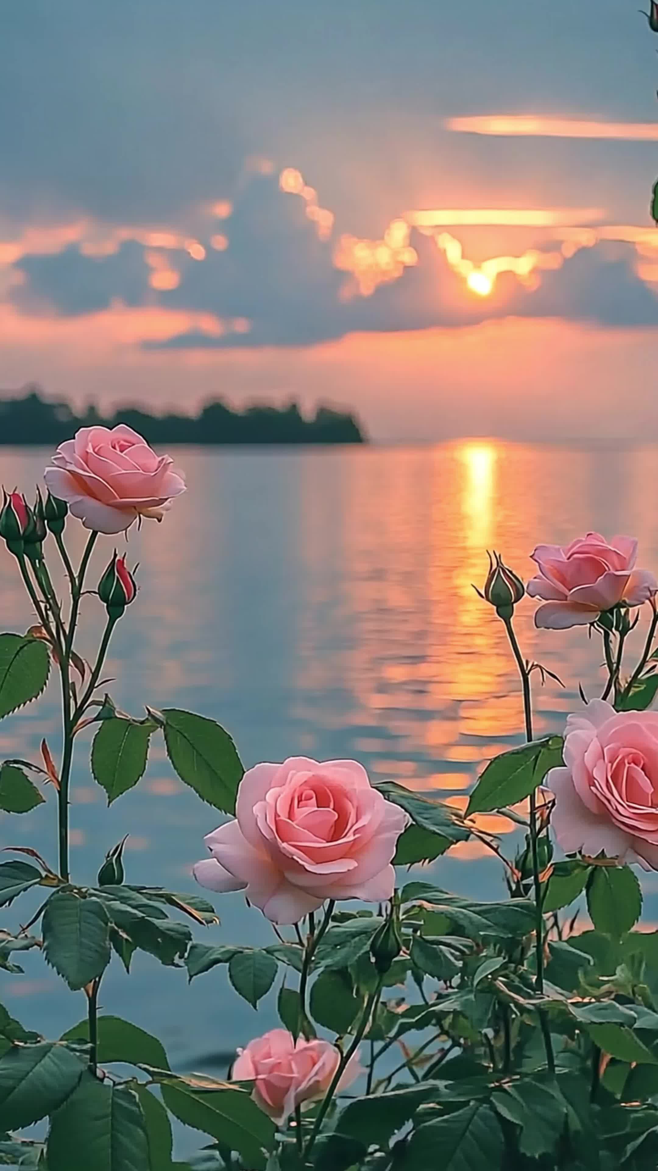 4k海边花朵风景视频素材视频特效素材
