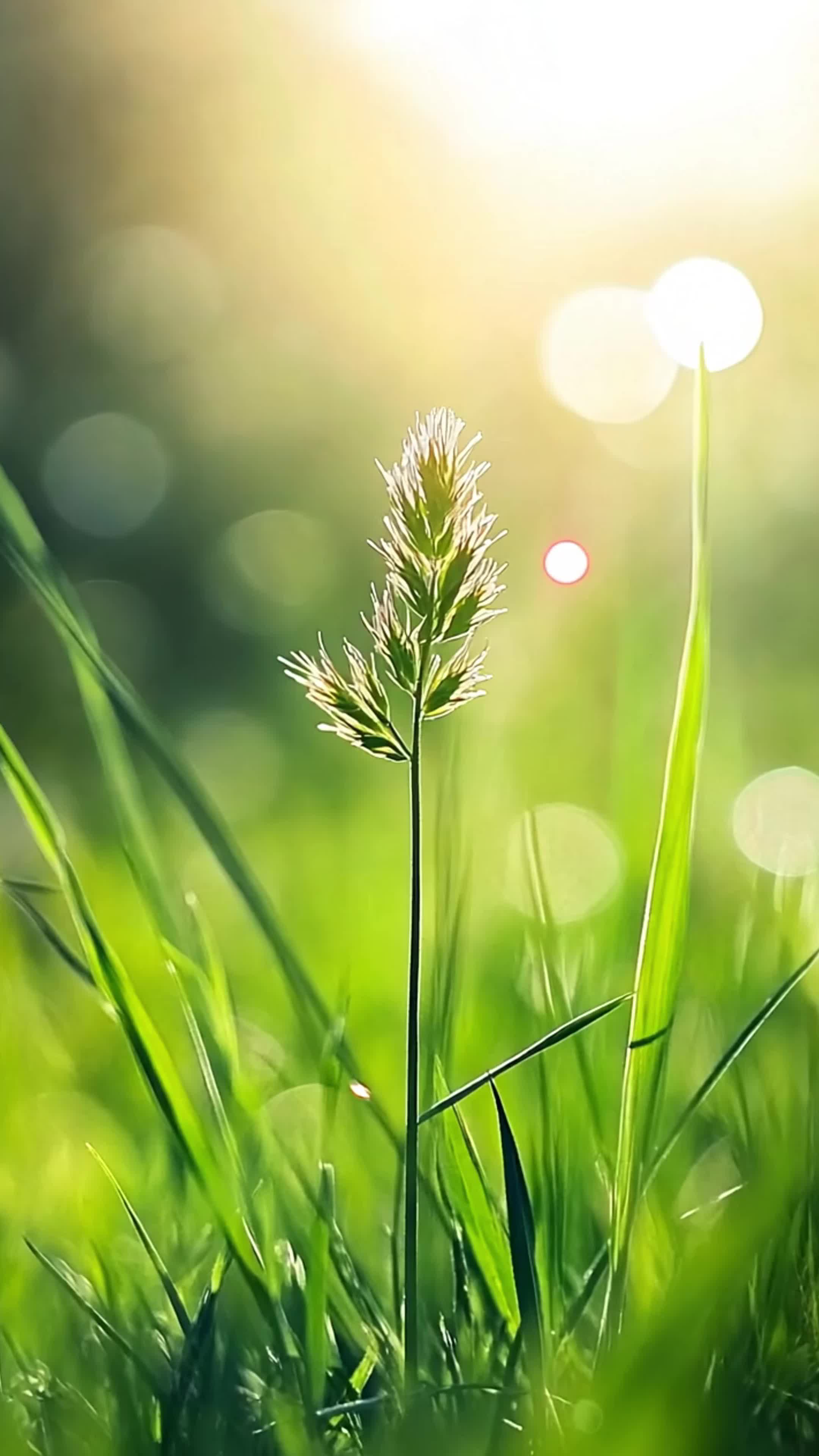 4k春天春季绿草植物自然风景视频实拍视频特效素材