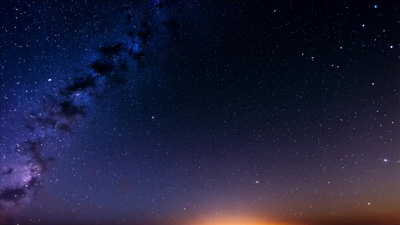 夜空中绚丽的极光星空延时素材