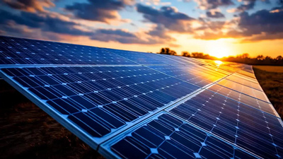 太阳能低碳科技新能源光伏实拍素材