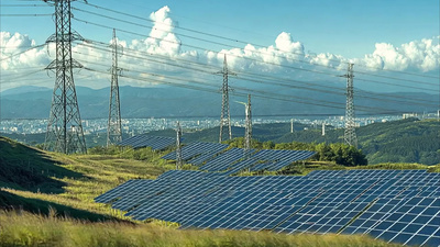 4k电池板能源电力太阳能视频实拍