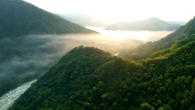 航拍青山绿水山川风景视频视频
