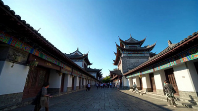 云南著名旅游景区大理古城视频