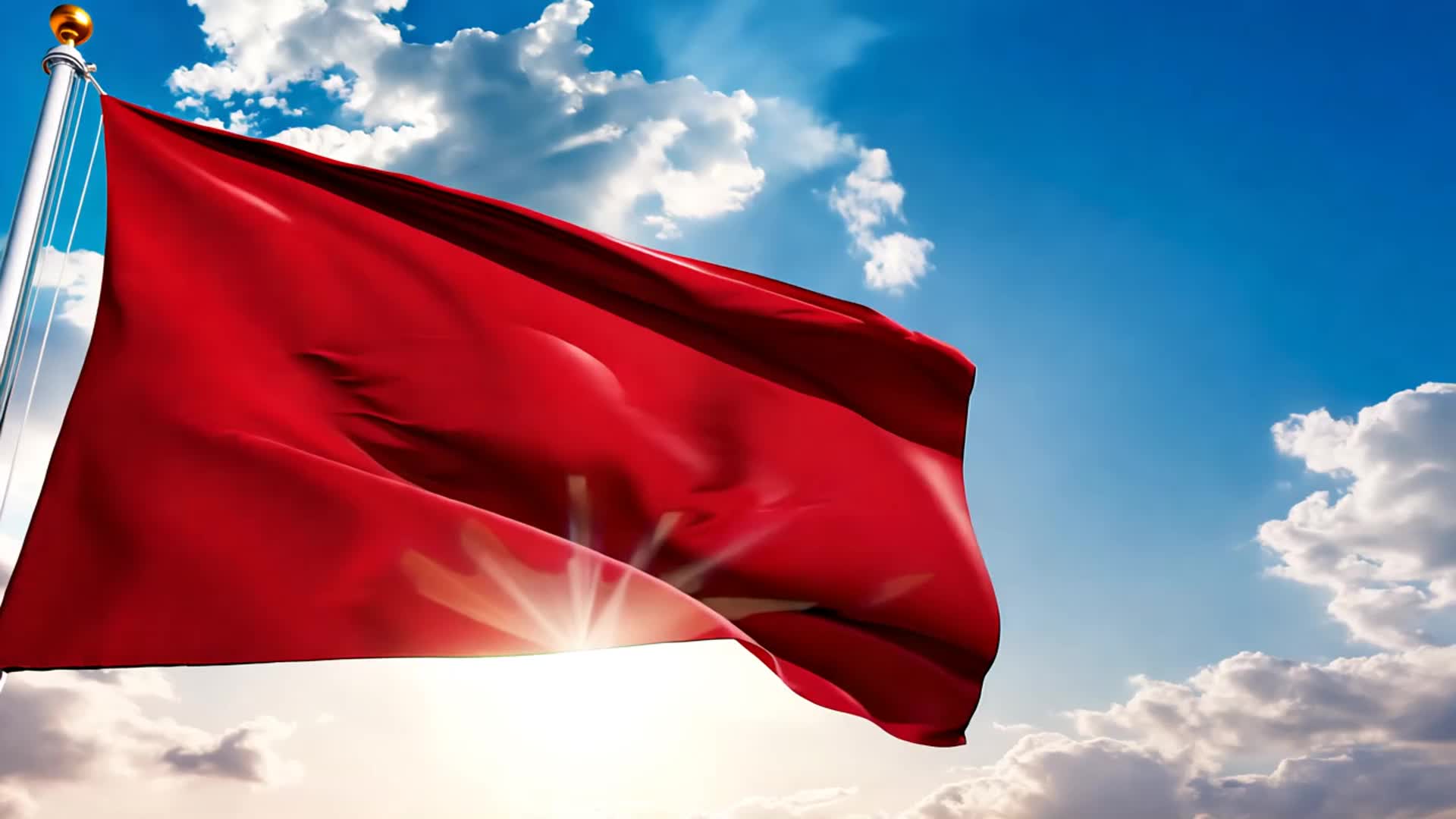 红旗旗帜建党红色旗帜视频实拍素材视频特效素材