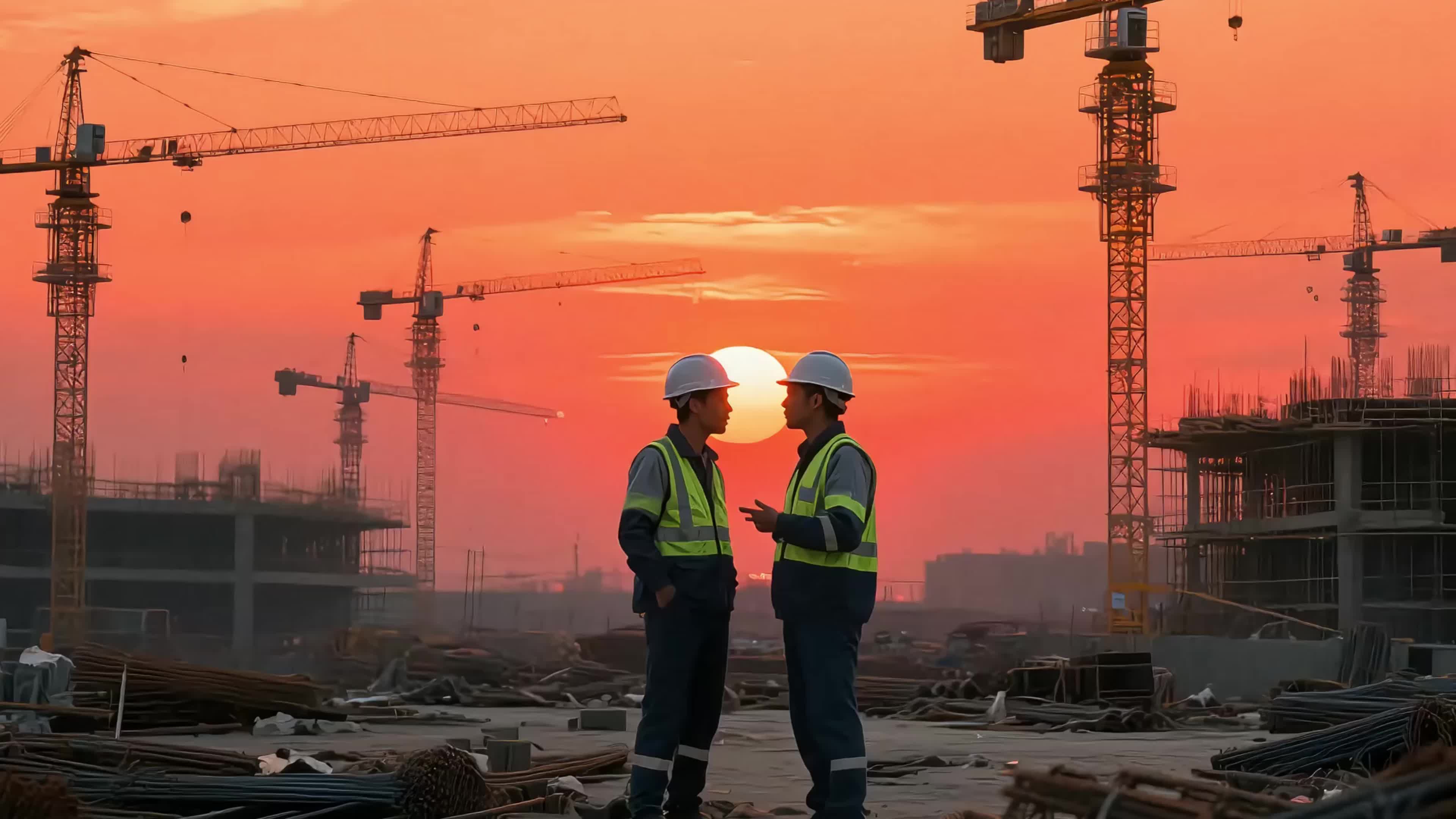 4k实拍五一劳动节建筑工人劳动者视频实拍视频素材视频特效素材