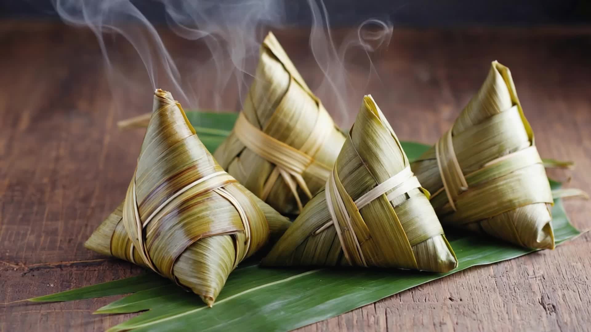 端午节粽子传统节日食物视频赛龙舟视频实拍视频特效素材