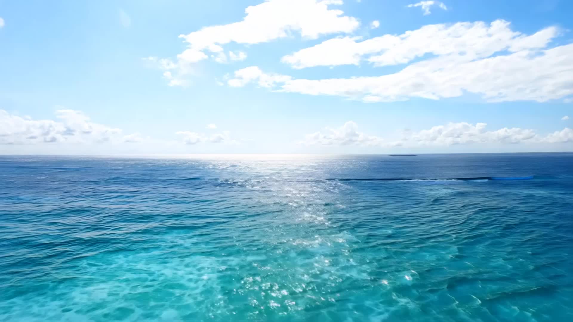 蓝天白云阳光大海晴空万里视频素材视频实拍视频特效素材