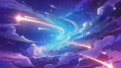 星空梦幻宇宙背景画面