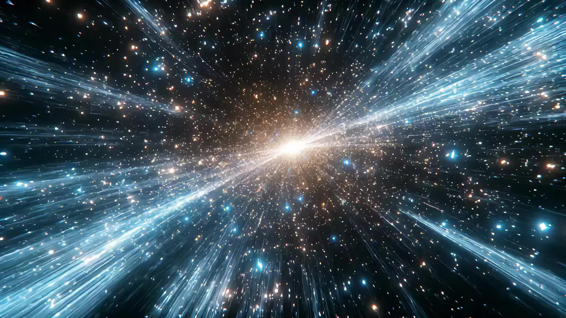 闪烁星光的宇宙场景画面视频特效素材