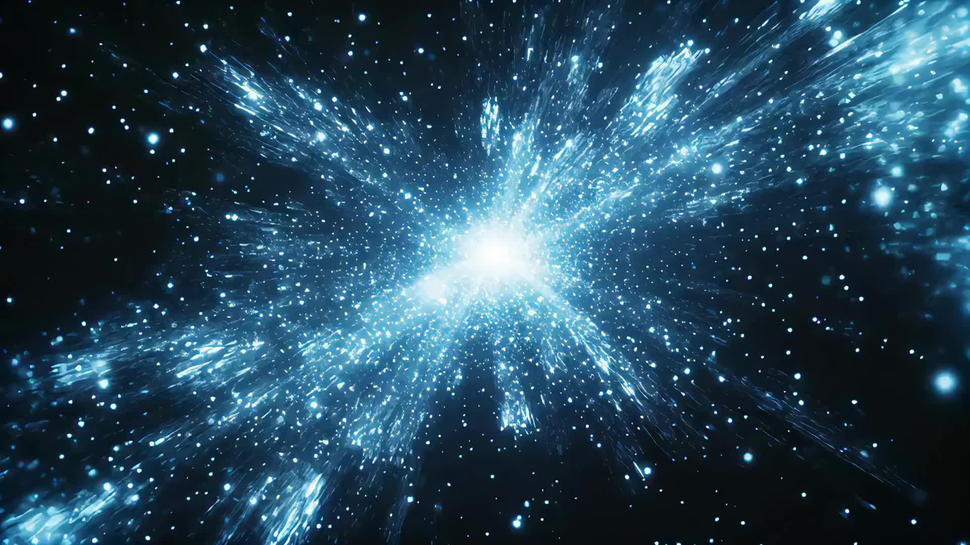 闪烁星光的宇宙场景画面展示视频特效素材