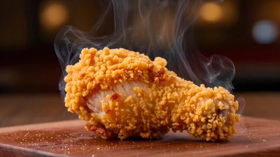 香酥炸鸡香辣鸡翅根香辣鸡腿实拍视频素材