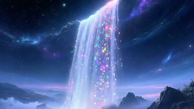 唯美浪漫宇宙星空星河粒子素材