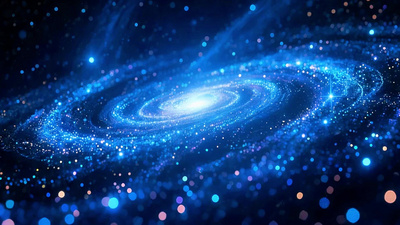 唯美浪漫宇宙星空星河粒子素材