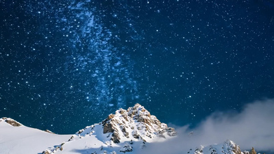 雪山星空星河宇宙繁星视频视频实拍
