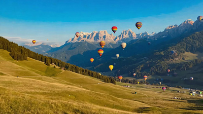 热气球飞行器土耳其天空旅行视频实拍视频素材