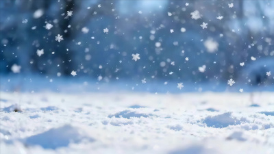 冬季户外飘雪雪景素材ai视频实拍素材