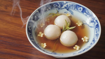 汤圆美食食物元宵冬至视频实拍视频素材