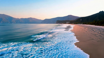 自然风景大海海岸海浪视频实拍视频素材