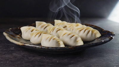 冬至水饺新年食物小年视频实拍素材
