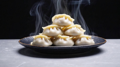 冬至水饺新年食物视频小年实拍视频素材