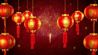 新年春节灯笼喜庆大年视频