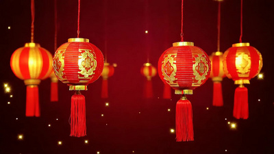 新年春节灯笼喜庆视频小年