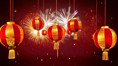 新年小年实拍视频素材小年新年春节灯笼喜庆视频