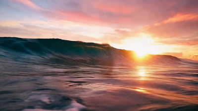大海实拍视频素材自然大海海浪阳光夕阳视频视频