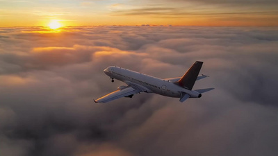 航空航天飞机飞行春运视频实拍视频素材