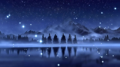 梦幻夜空星辰背景动态视频