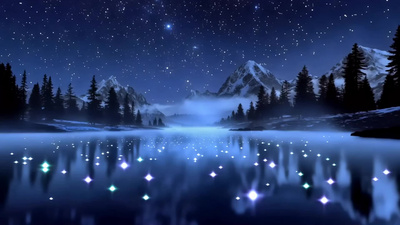夜空梦幻星辰背景动态视频
