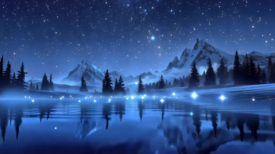 梦幻星辰夜空背景动态视频