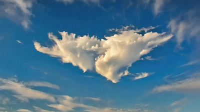 蓝天白云晴空自然天空视频实拍素材
