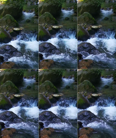 竖版航拍大自然瀑布流水风光风景