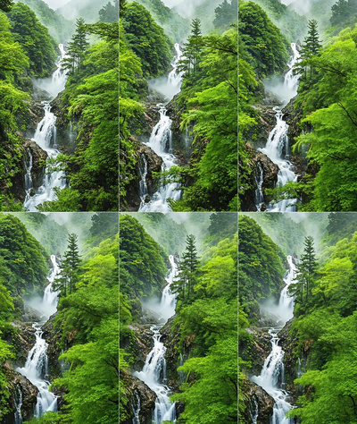 瀑布实拍视频素材4K森林瀑布风景素材