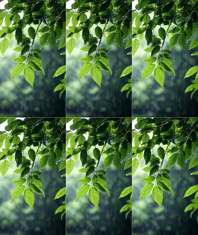 4k节气绿叶清明视频实拍