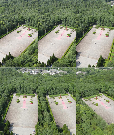 竖屏航拍湖南长沙刘少奇故居5A景区实拍素材