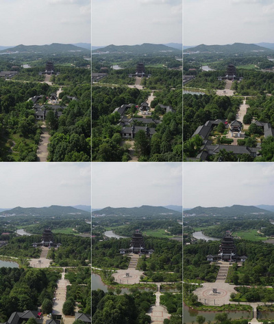 竖屏航拍湖南长沙刘少奇故居5A景区实拍素材