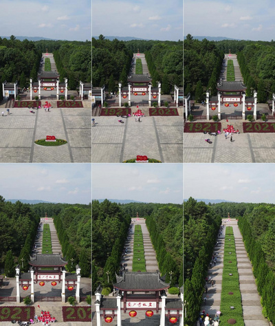 竖屏航拍湖南长沙刘少奇故居5A景区视频实拍