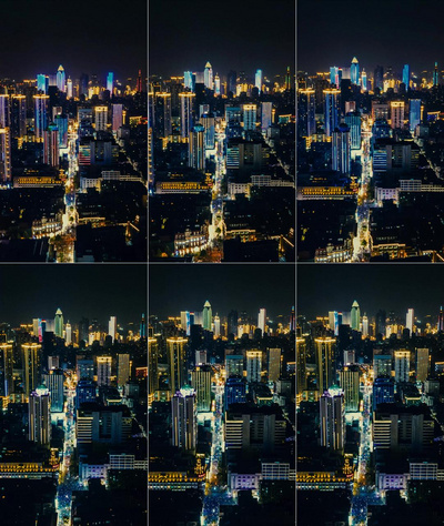 城市实拍视频素材湖北武汉城市夜景灯光竖屏延时实拍视频素材